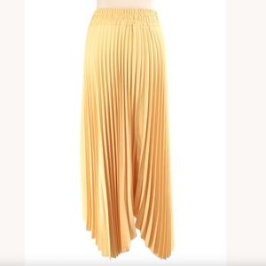 The Frankie Shop Pleated Asymmetrical Yellow Skirt